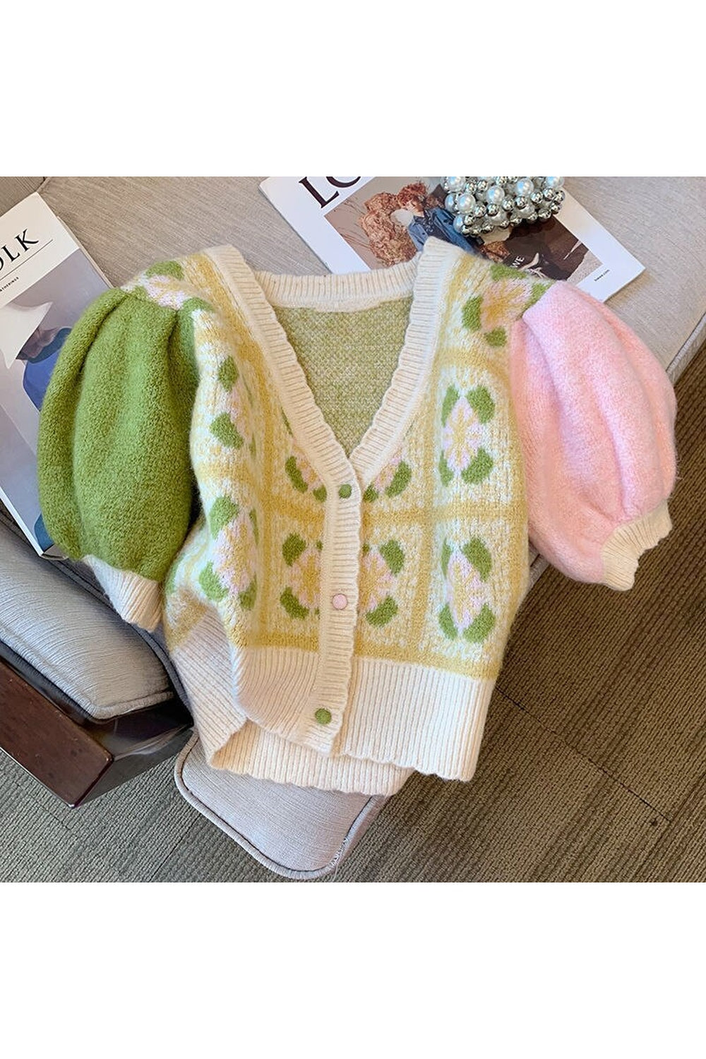 Chic Summer Crop Fall Cardigan cottagecoreclothes