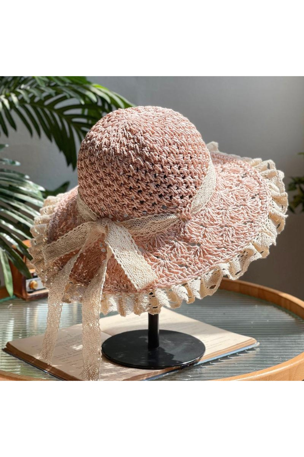 Cottagecore Wide Brim Hat - Сottagecore clothes display picture 3