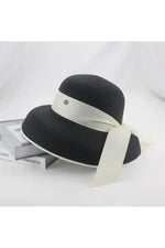 Vintage Black and White Beach Hat