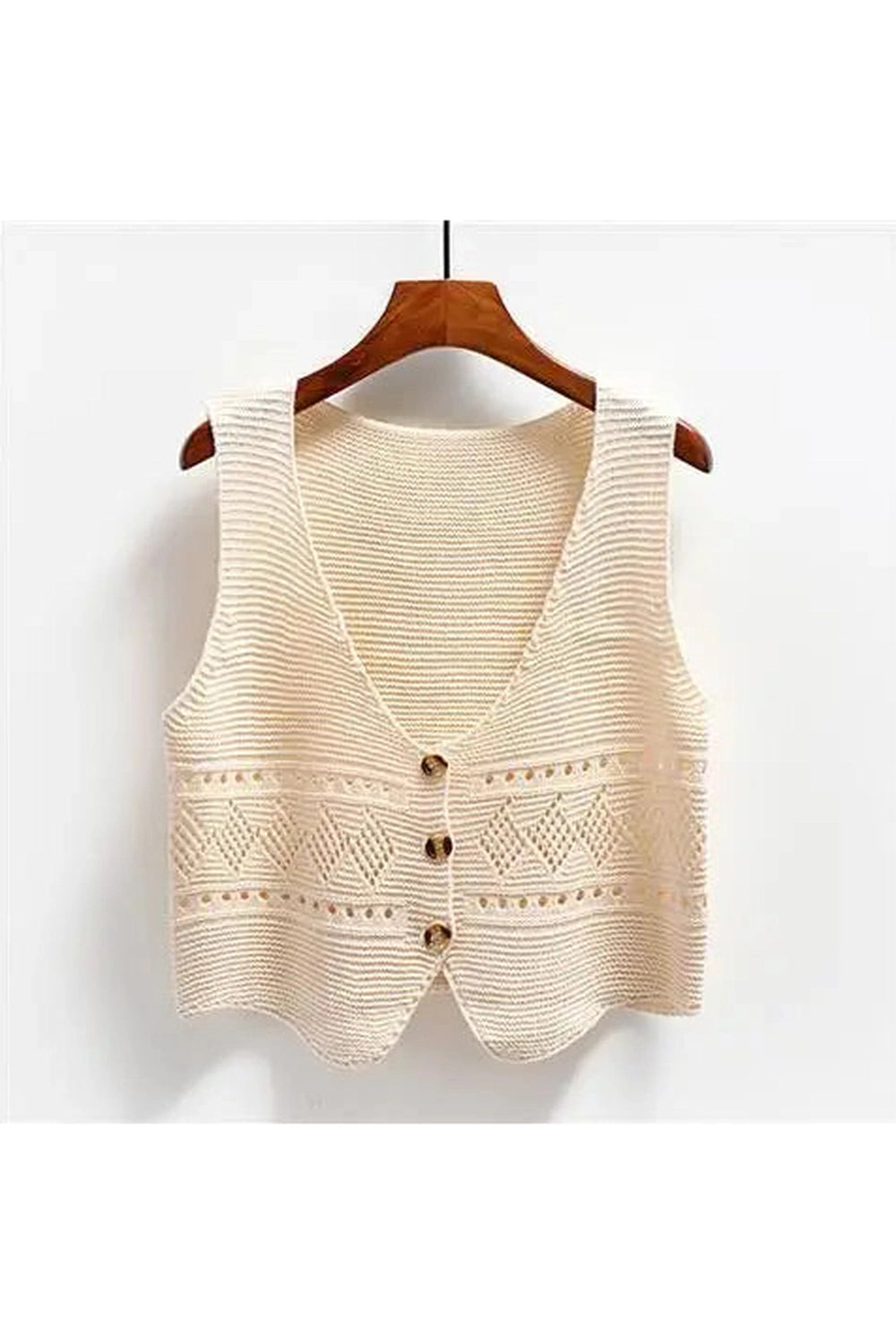Cottagecore Crochet Button-Up Vest cottagecoreclothes
