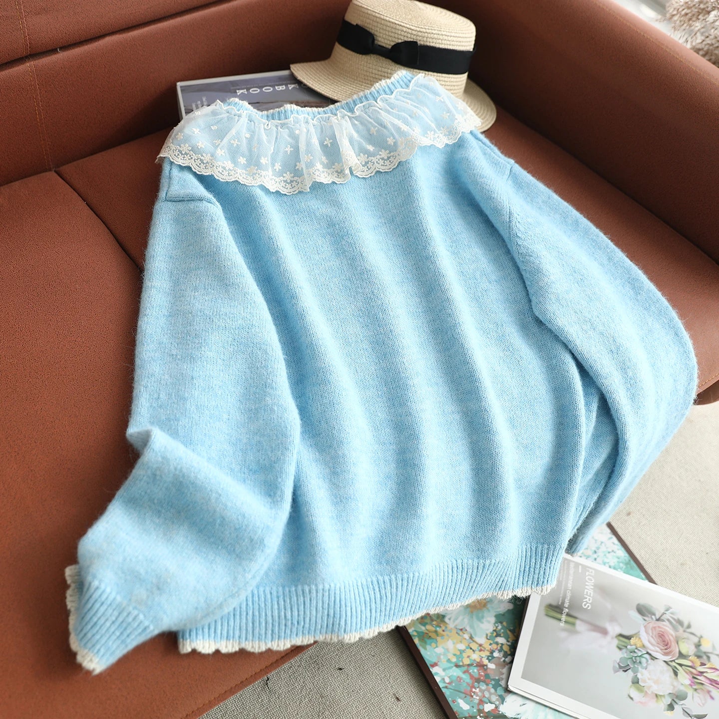 Cottagecore Garden Embroidered Lace Cardigan Coat