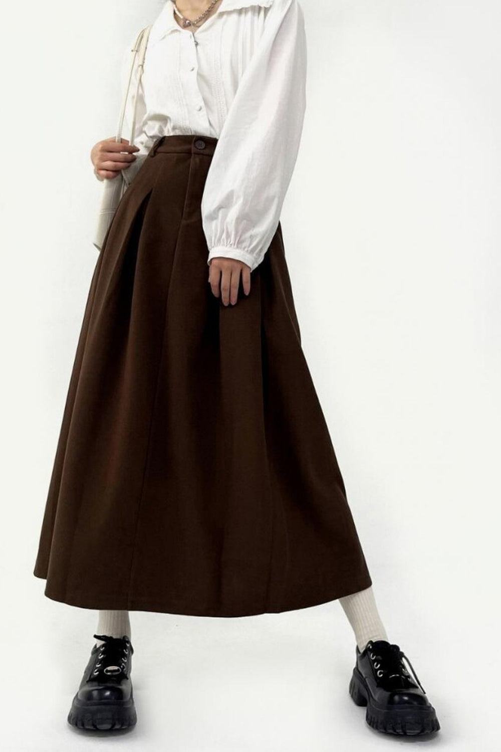 Pleated Midi Skirt