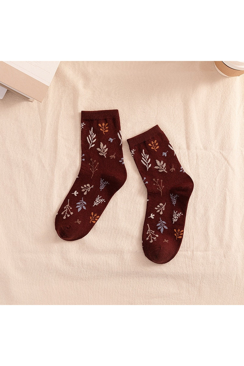 Cottagecore Japanese Print Long Socks cottagecoreclothes