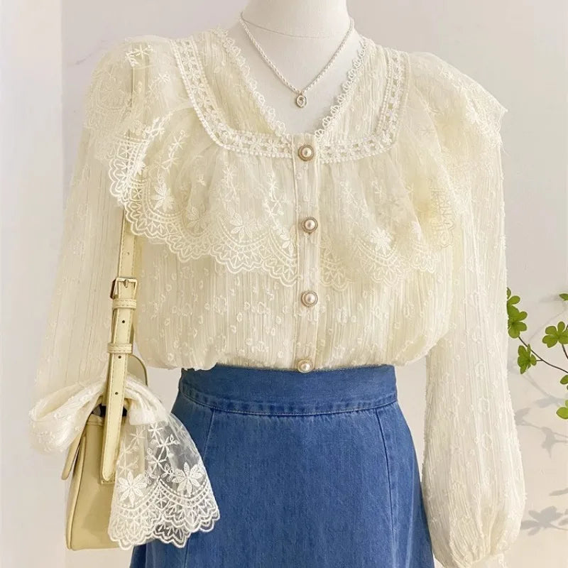 Cottagecore Ruffle Blouse
