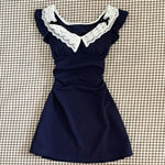 Lace-Trimmed Vintage Doll Dress