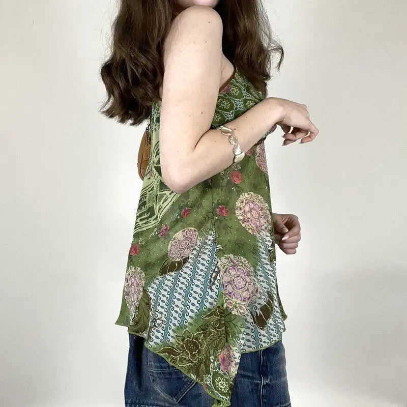 FairyPatchwork Halter Cami Top