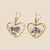 Blue Resin Heart Earrings