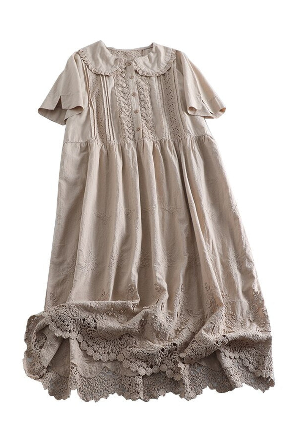 Lace Collar Sweet Mori Girl Dress cottagecoreclothes