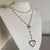 Pearl Heart-Shaped Pendant Layered Necklace