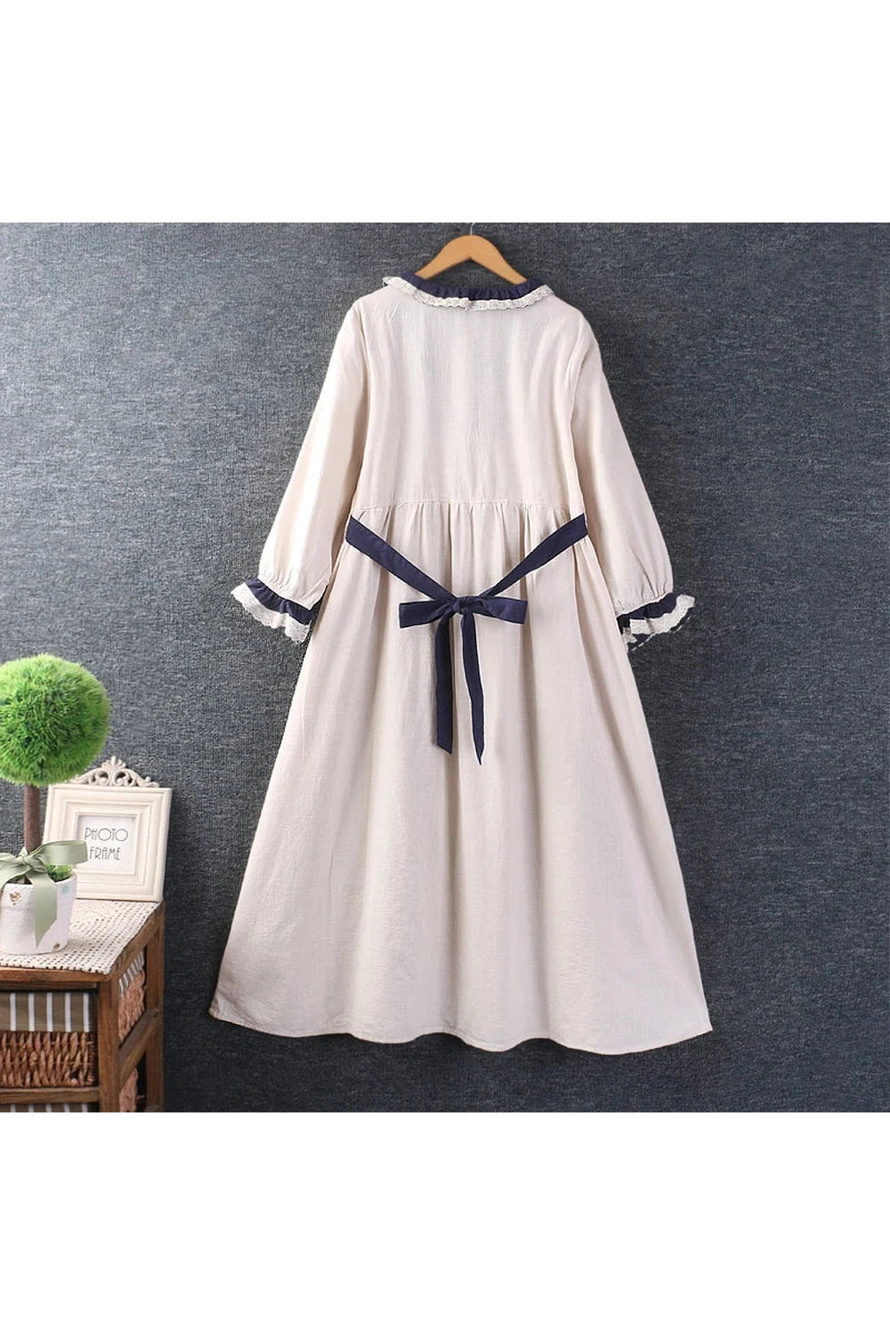Embroidered Three Quarter Dress cottagecoreclothes