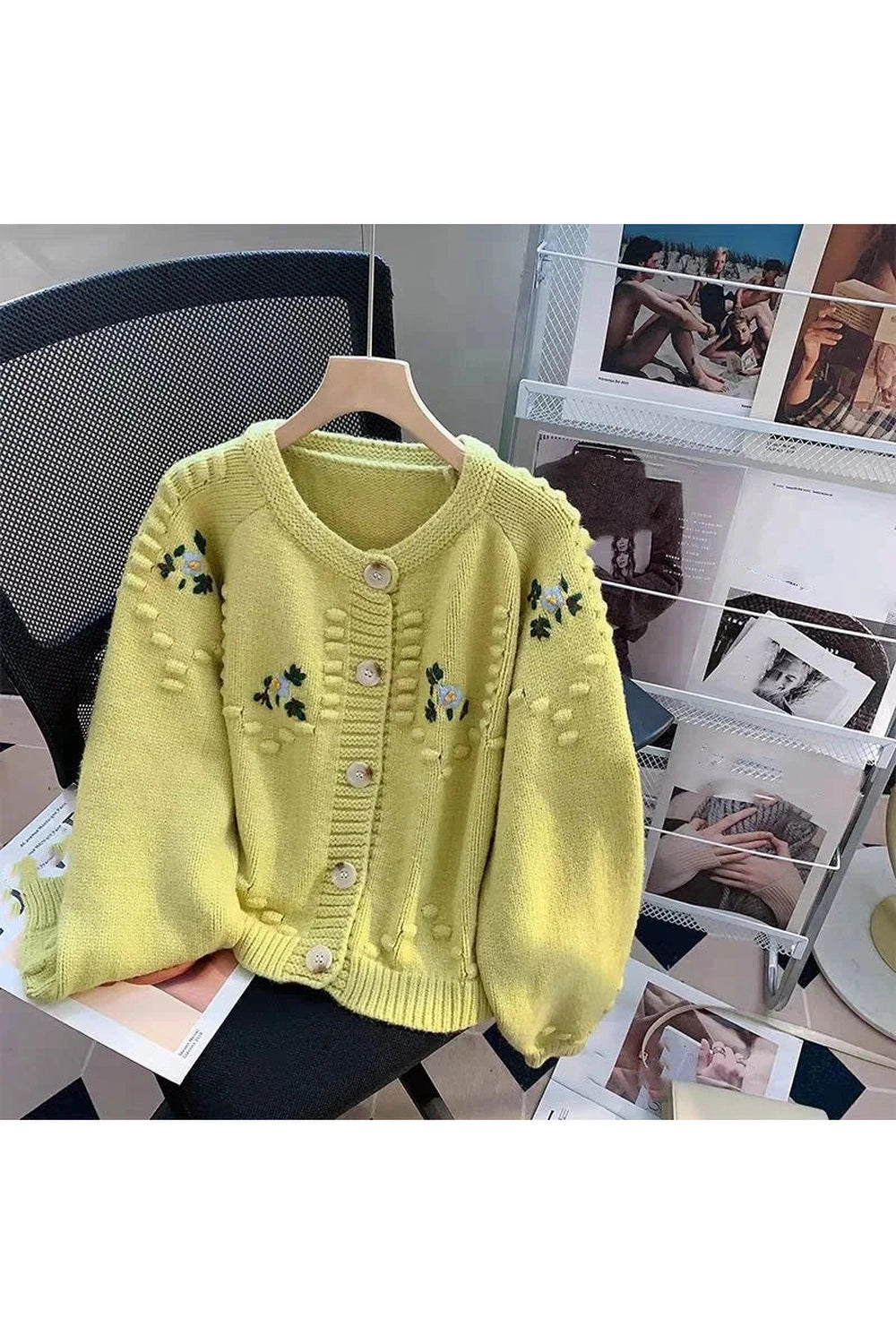 Sunlit Meadow Button-Up Fall Cardigan cottagecoreclothes