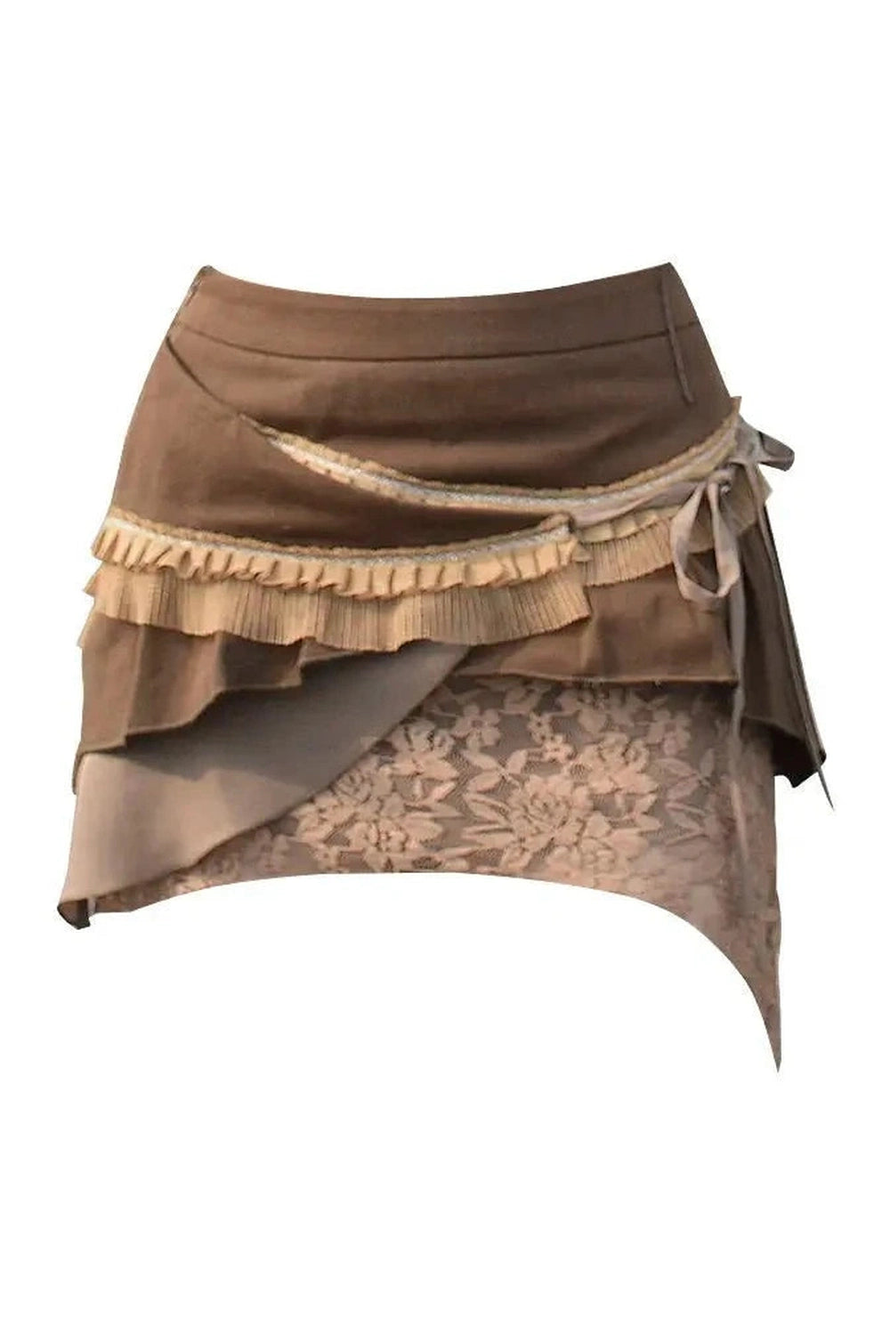 High Waist Patchwork Skirt cottagecoreclothes