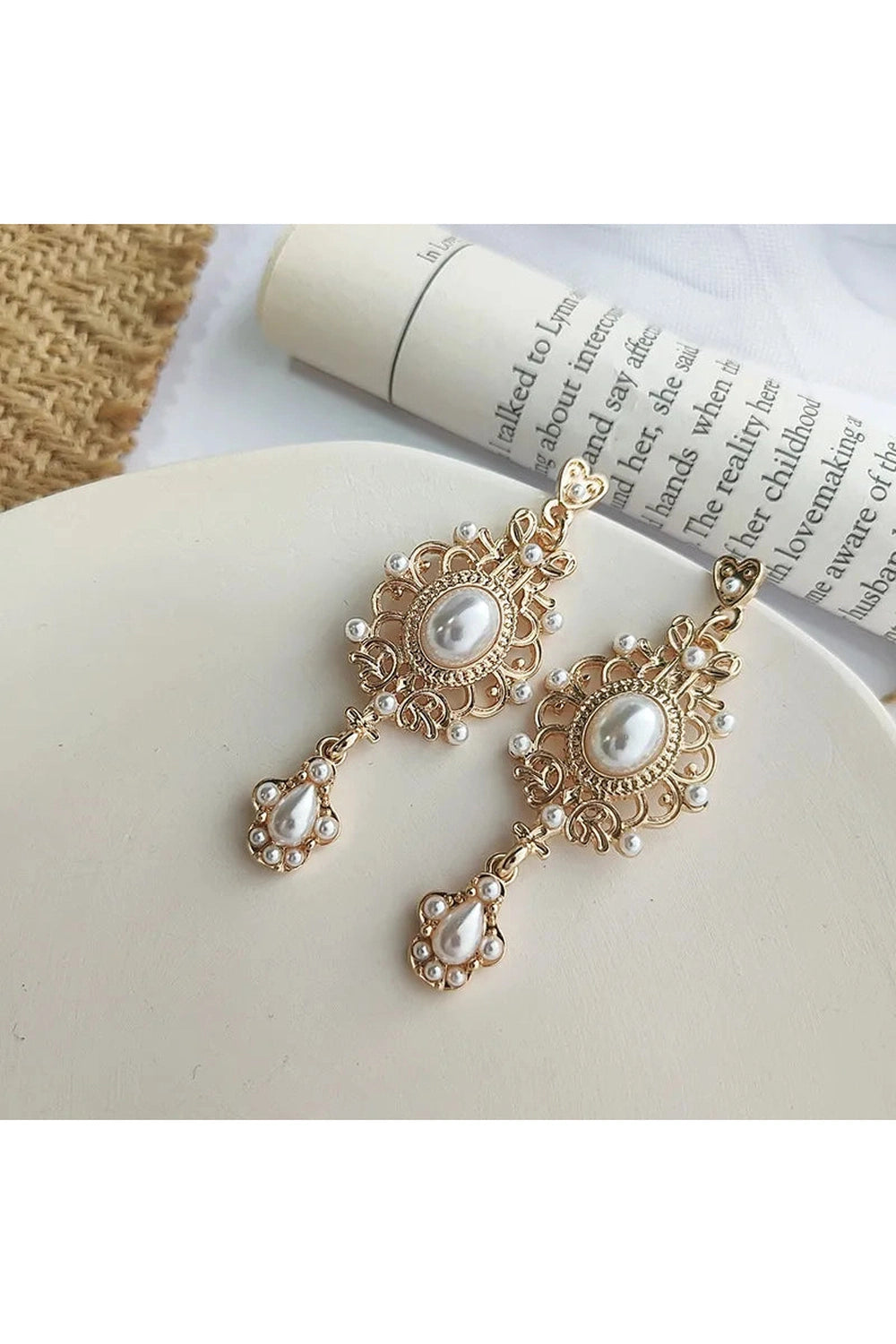 Vintage Baroque Pearl Earrings