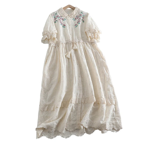 Vintage Blossom Midi Dress