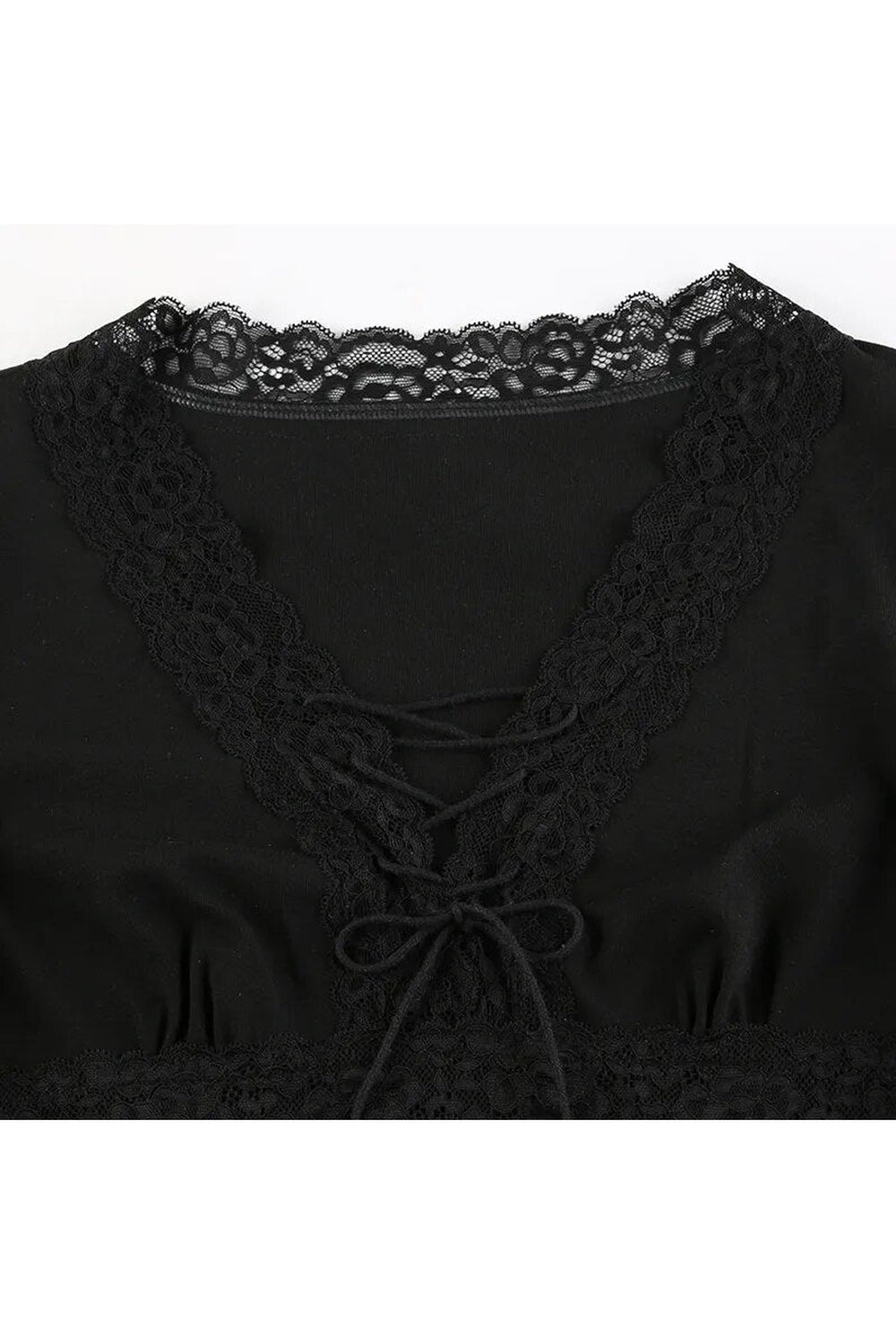 Dark Cottagecore Lace Top