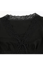 Dark Cottagecore Lace Top