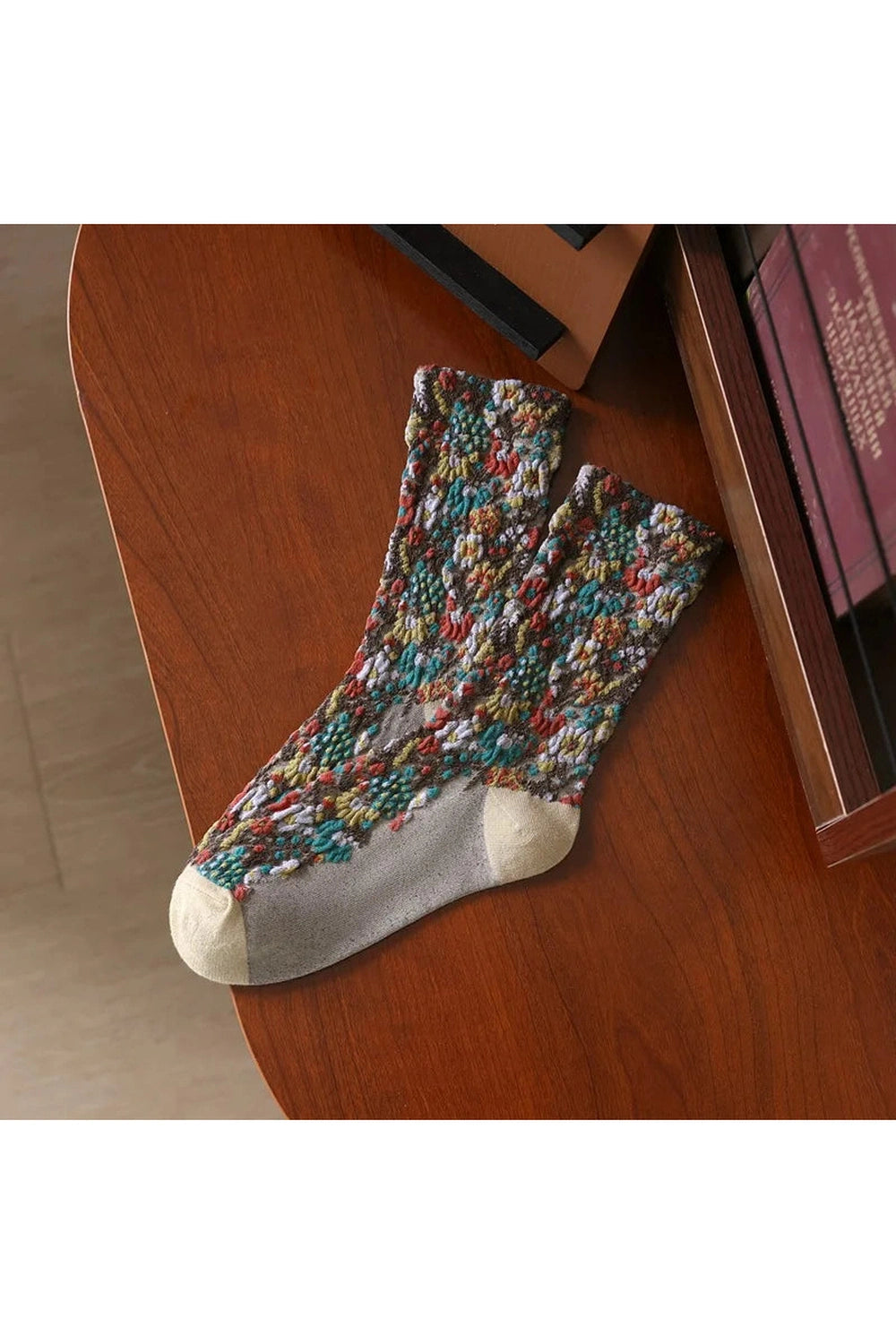 Vintage Embroidery Socks cottagecoreclothes