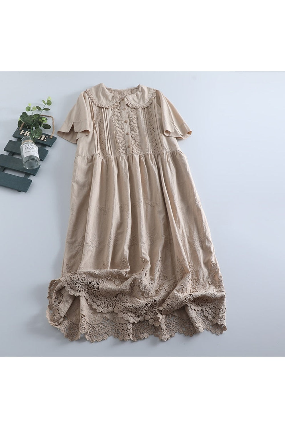 Lace Collar Sweet Mori Girl Dress cottagecoreclothes