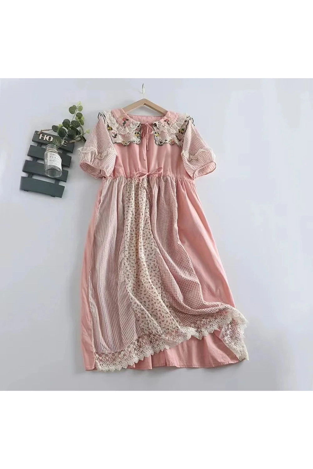Mori Girl Floral Midi Dress cottagecoreclothes