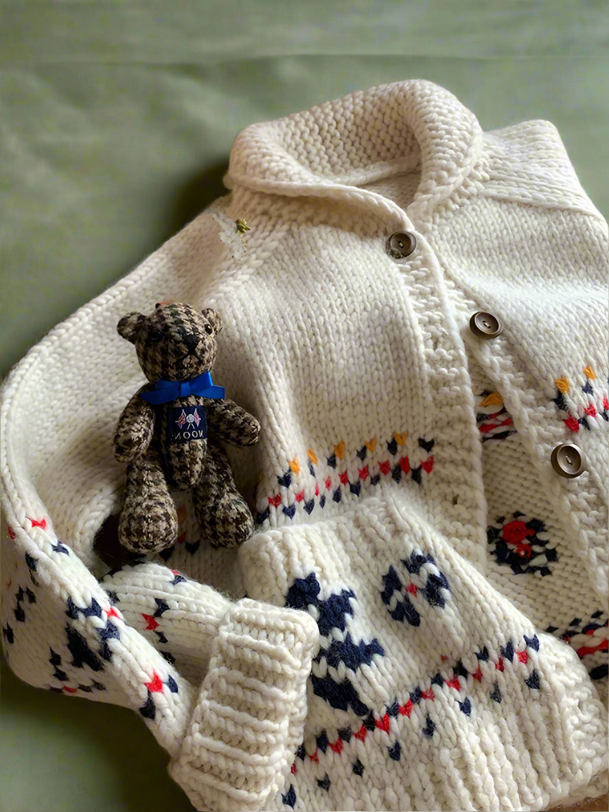 Vintage Nordic Knit Cardigan cottagecoreclothes