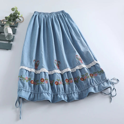 Boho Breeze Embroidered Skirts