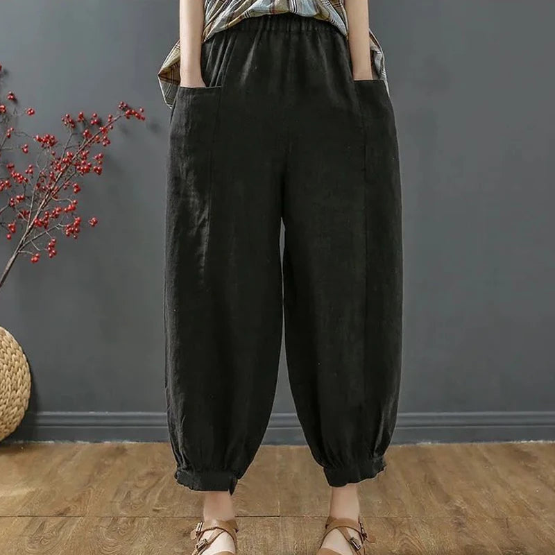 Linen Breeze Ankle Pants