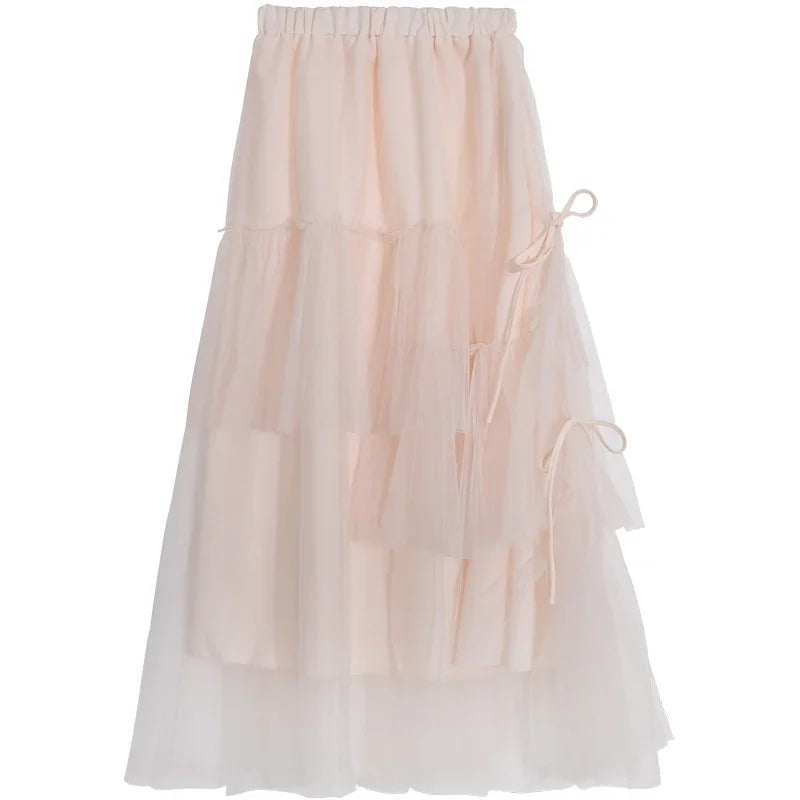 Fairycore Layered Tulle Maxi Skirt