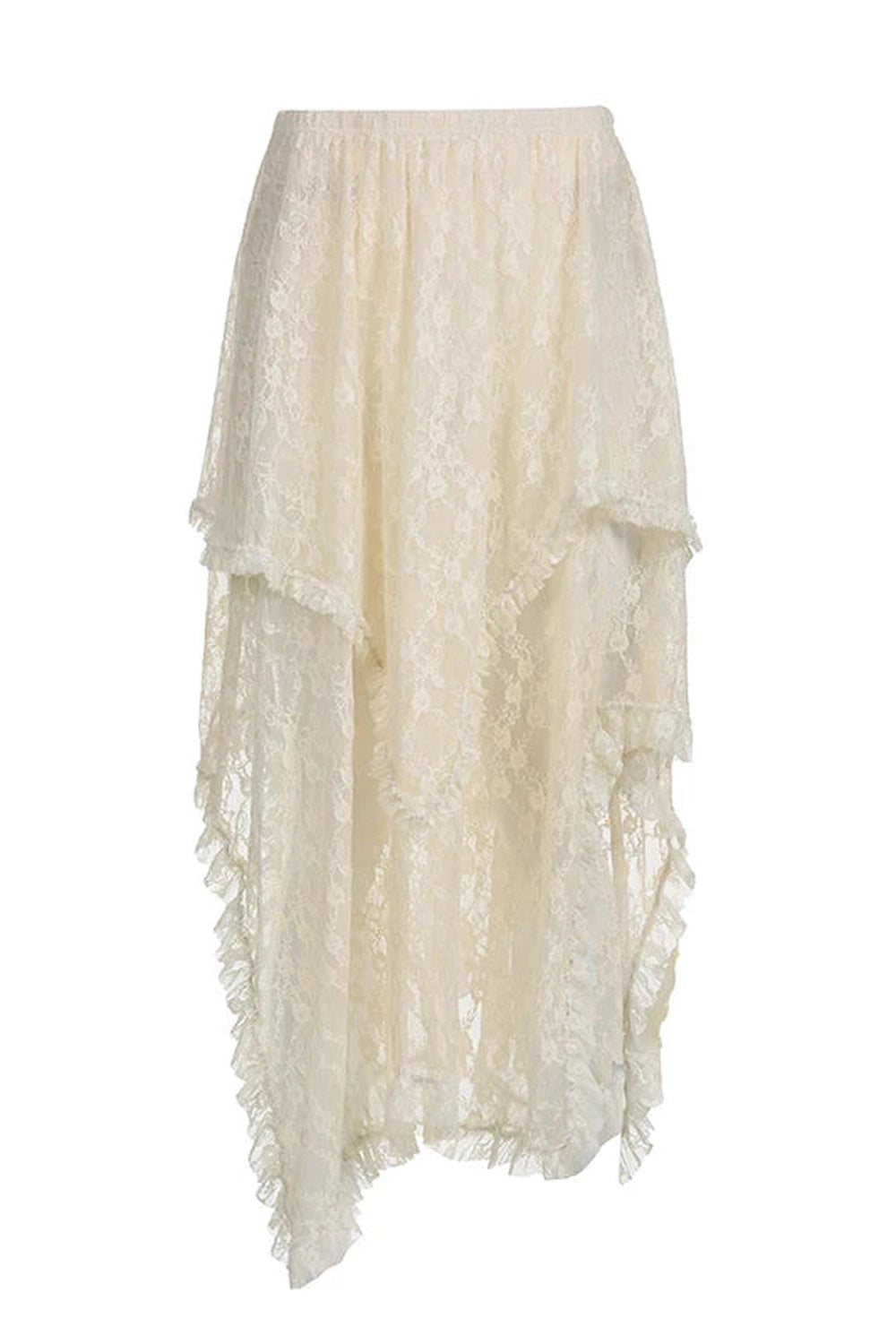 Ivory Cascade Lace Skirt