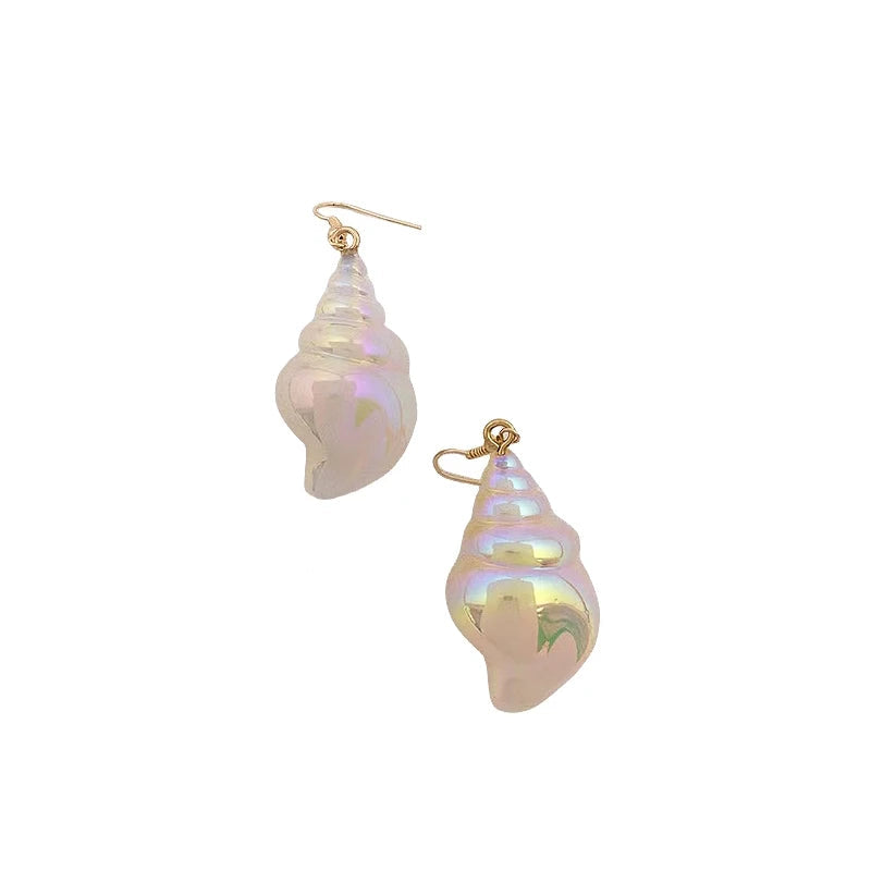 Opal Glow Conch Earrings