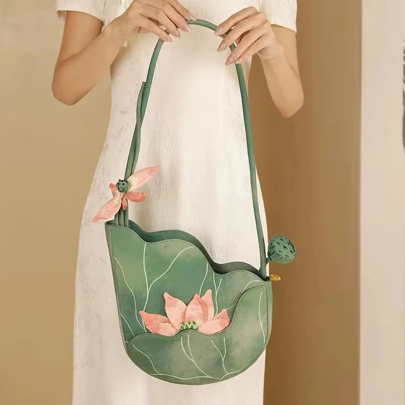 Chinese Floral Embroidered Shoulder Bag