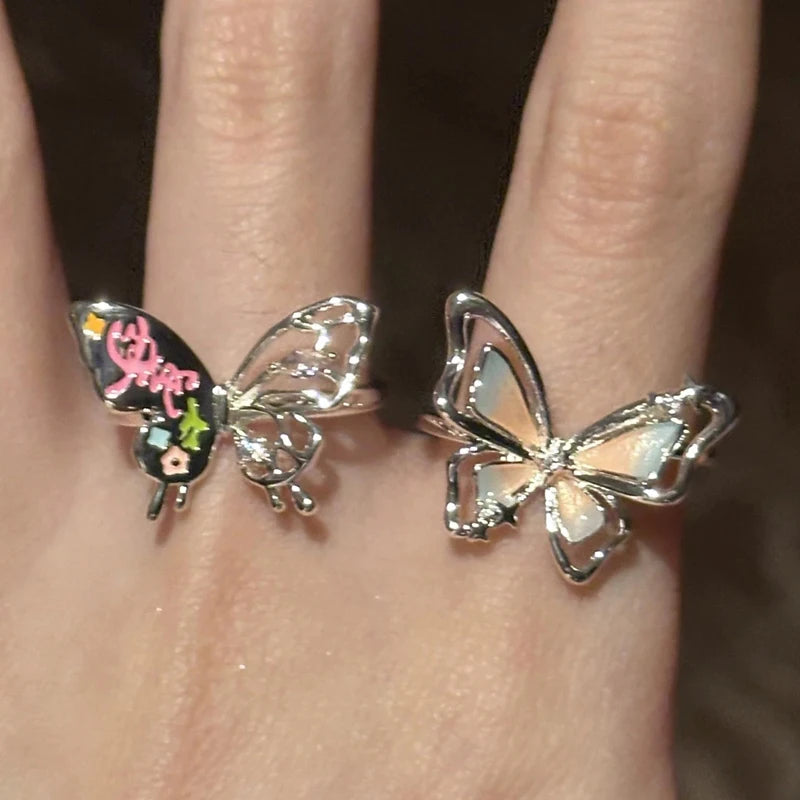 Fairycore Opal Wing Butterfly Ring