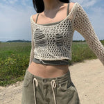 Knit Rib Slash Collar Top