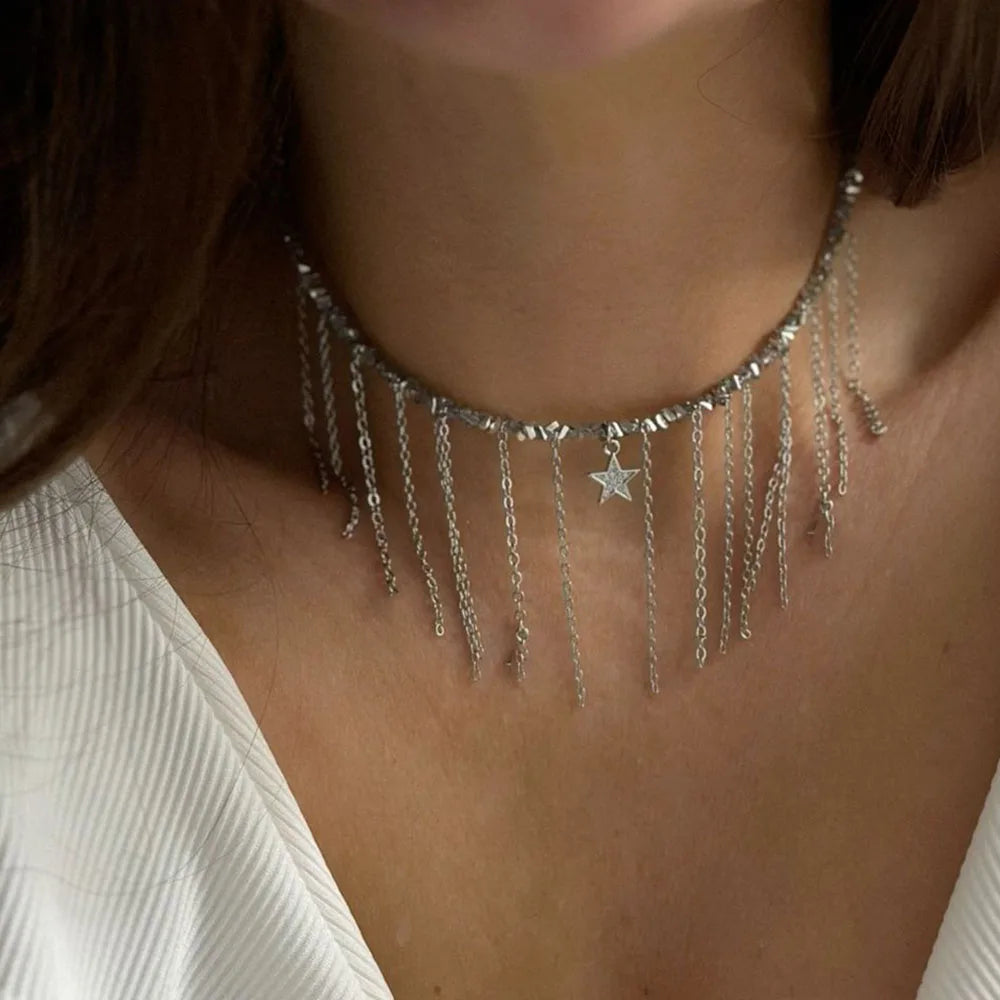Fairycore Heart Tassel Necklace