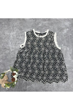 Floral Lace Sleeveless Blouse