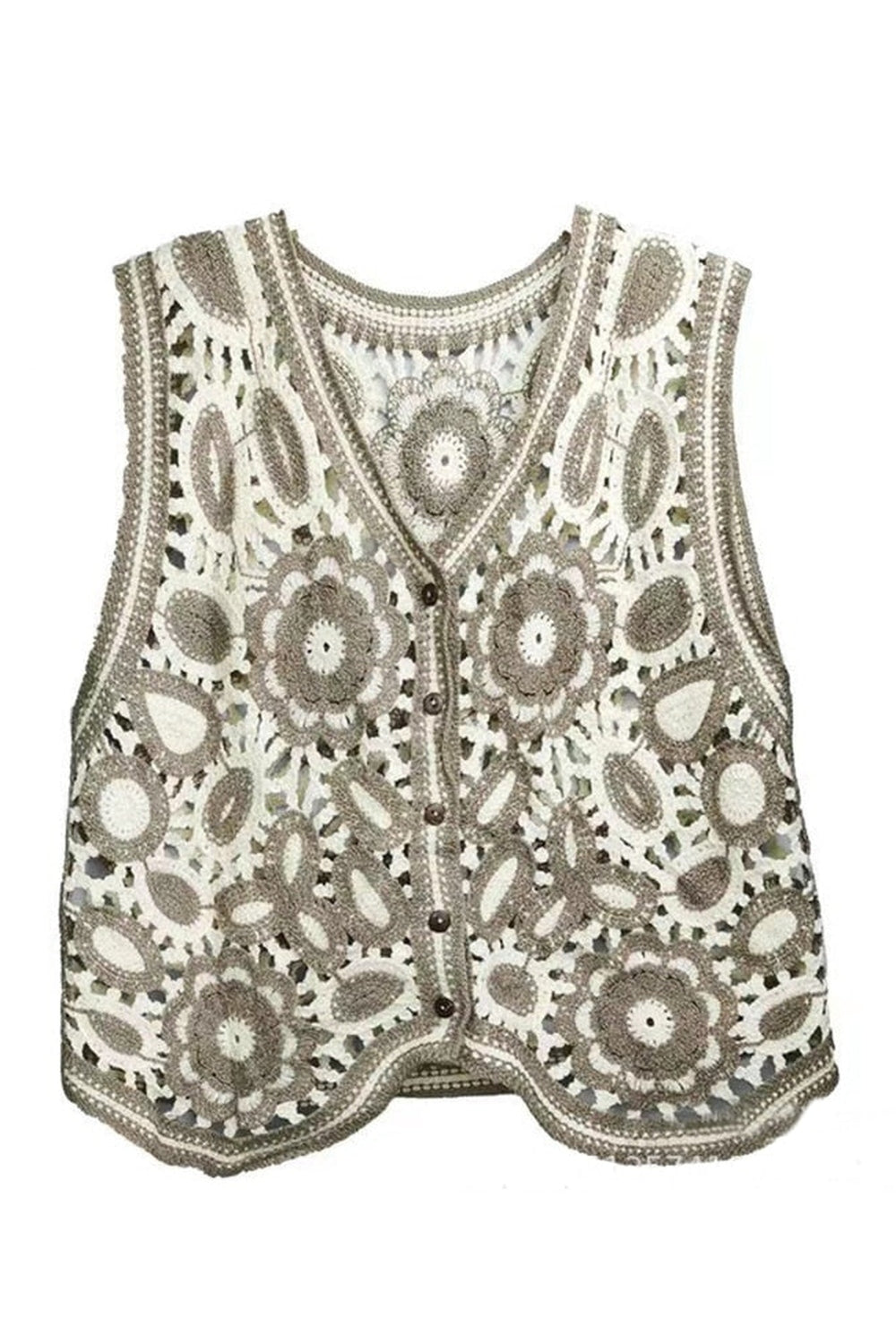 Cottagecore Crochet Floral Vest cottagecoreclothes