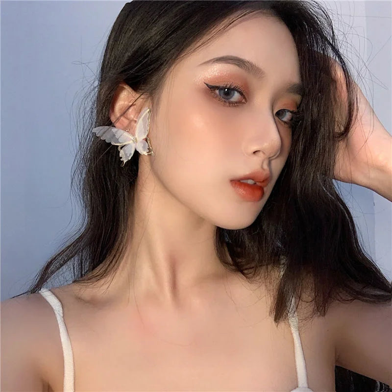 Fairycore Gossamer Wing Butterfly Stud Earrings