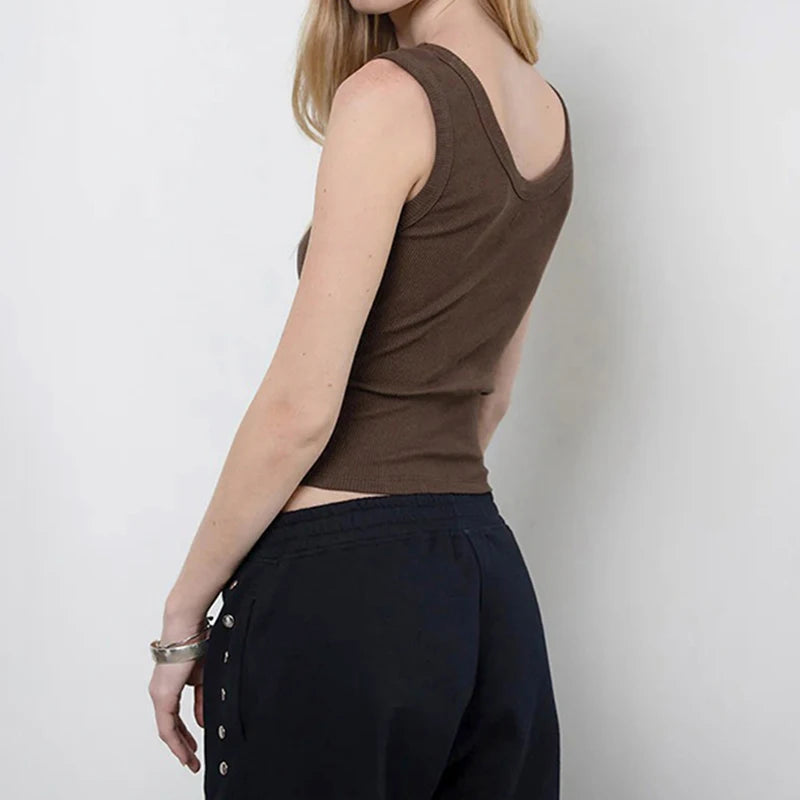 Retro Studded Graphic Tank Top