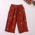 Embroidered Corduroy Vintage Pants for Women