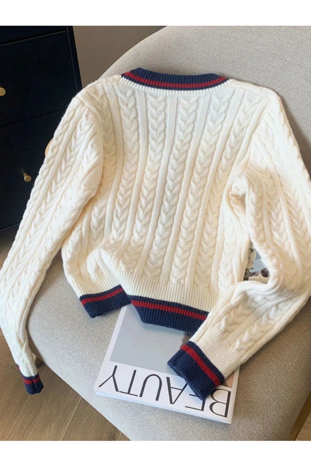 Vintage Cable Knit Fall Cardigan cottagecoreclothes