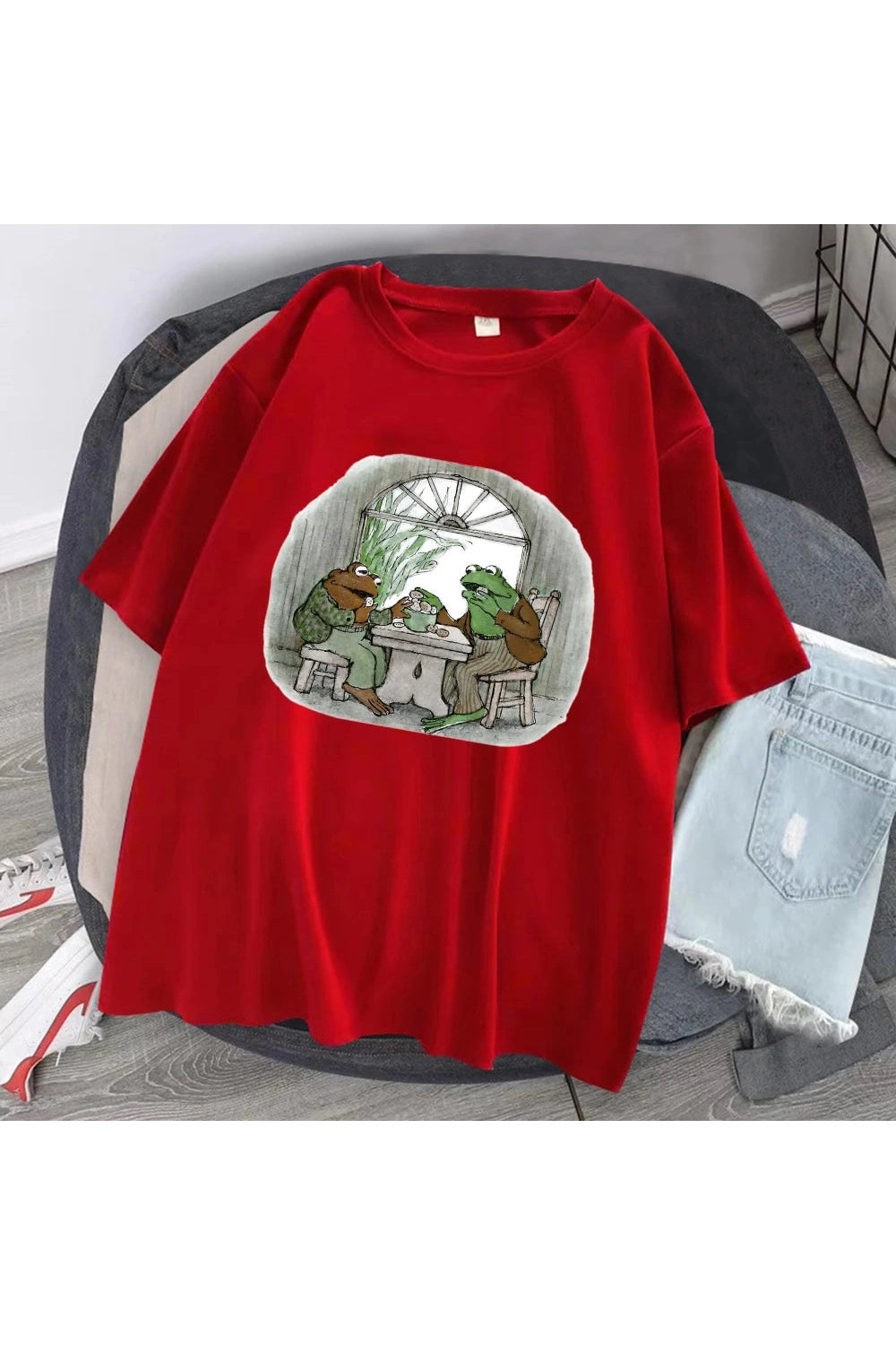 Frog Friends Tea Party T-shirt cottagecoreclothes