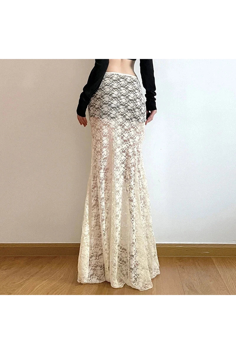 Cottagecore Ivory Lace Maxi Skirt cottagecoreclothes