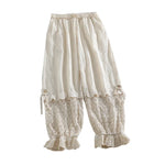 Mori Girl Vintage Crochet Lace Pants