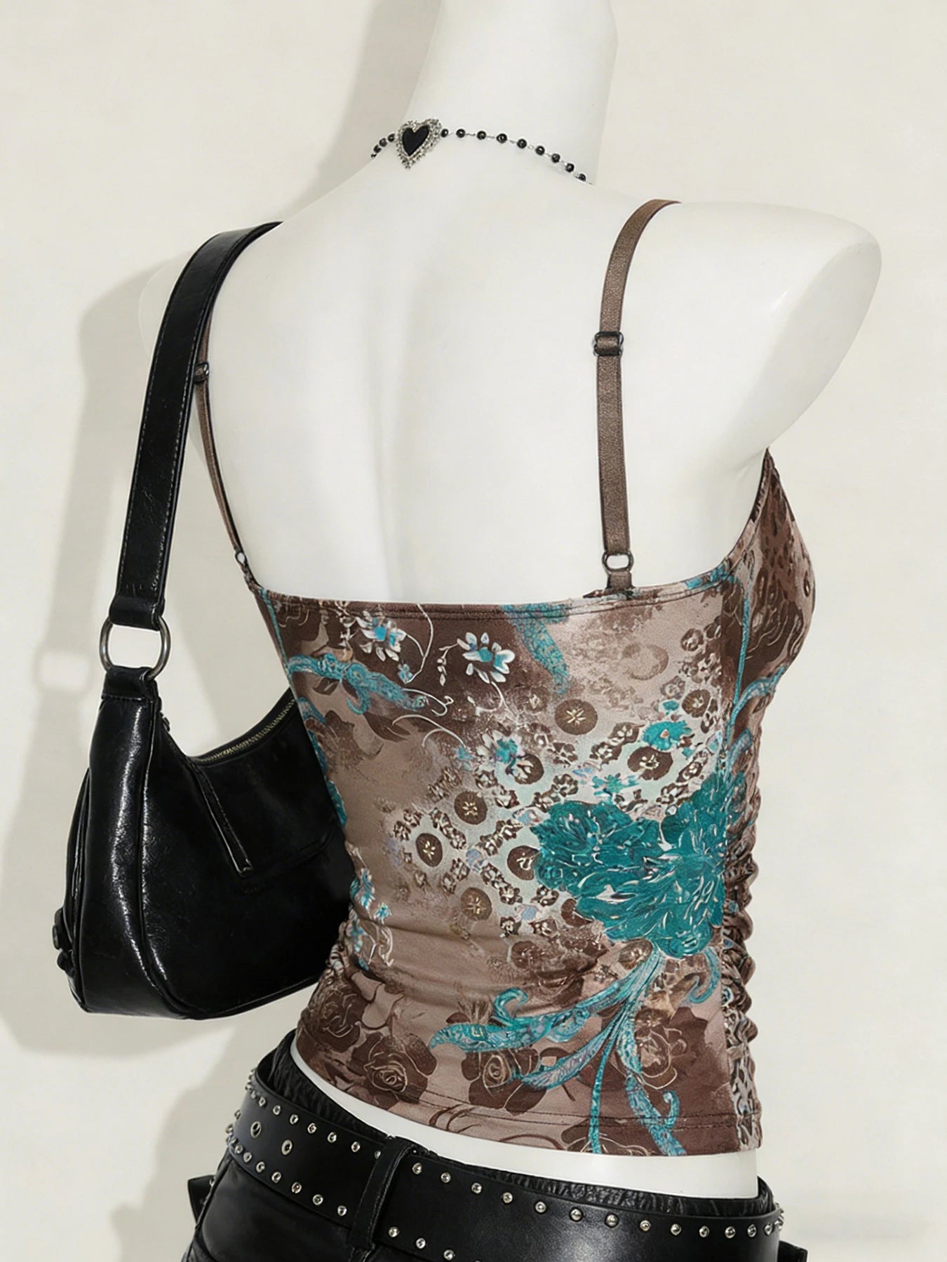 Fairy Grunge Dragon Lace Trim Cami Top