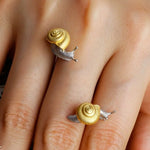 Goblincore Snail Stud Earrings