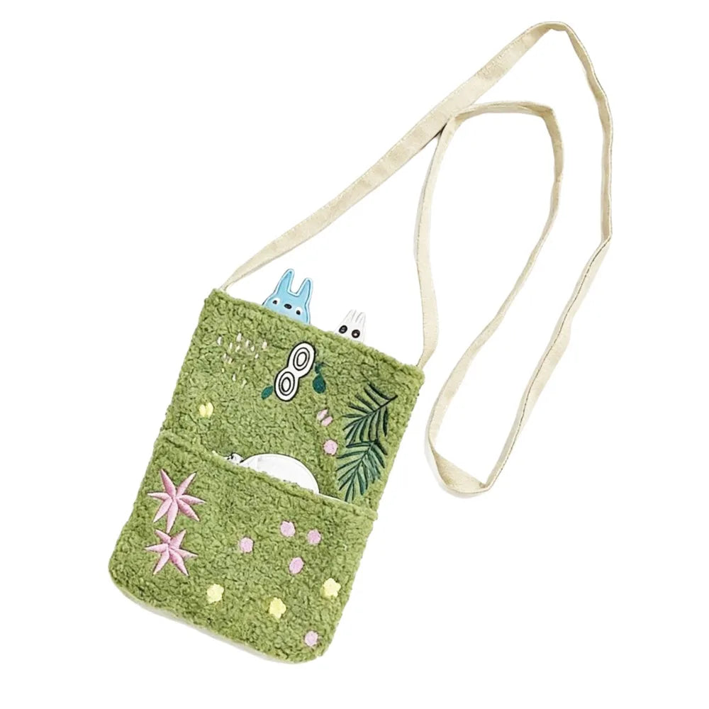 Goblincore Forest Spirit Embroidered Sherpa Tote