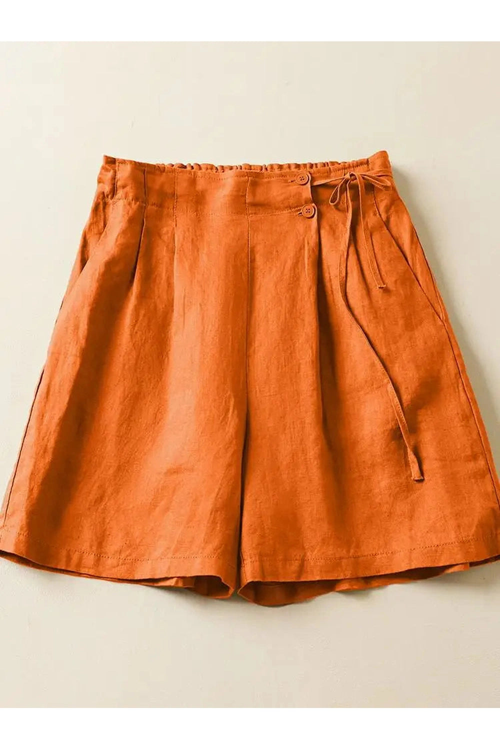 Vintage Rustic Pleated Shorts