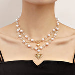 Fairycore Butterfly Pearl Necklace