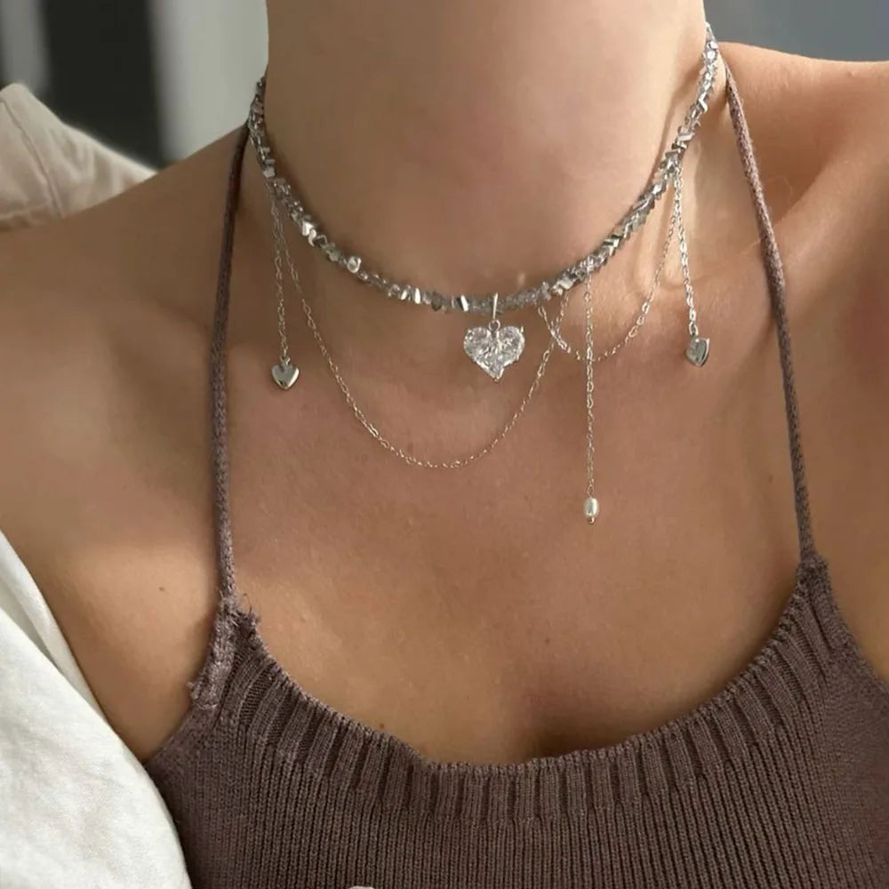 Fairycore Heart Tassel Necklace
