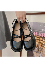 Vintage Cross-Strap Chunky Shoes