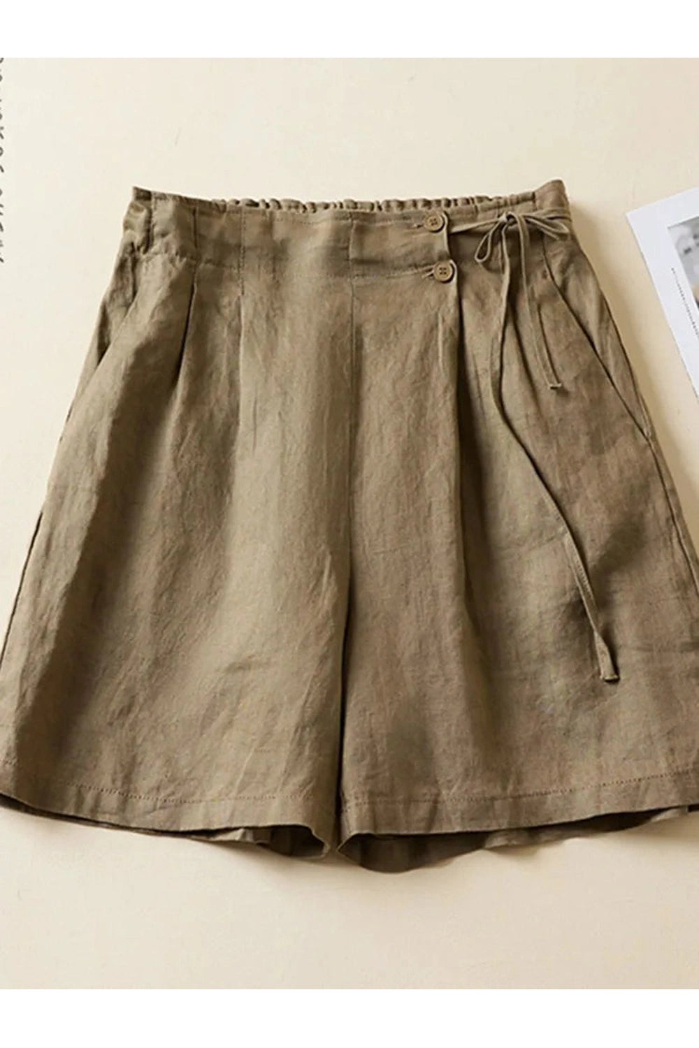 Vintage Rustic Pleated Shorts